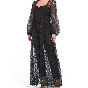 JULIA JORDAN 2pc 3d Embroidered Jacket And Jumpsuit